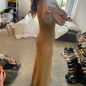 Zara burlap maxi dress worn 2x